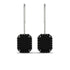 Halo Emerald Cut Black Diamond Earrings - Izabella No. 39 image 1