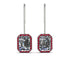 Halo Emerald Cut Diamond Earrings - Izabella No. 48 image 1