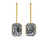 Halo Emerald Cut Diamond Earrings - Izabella No. 1 image 1