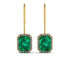 Halo Emerald Cut Emerald Earrings - Izabella No. 4 image 1