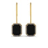 Halo Emerald Cut Black Diamond Earrings - Izabella No. 7 image 1