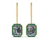 Halo Emerald Cut Diamond Earrings - Izabella No. 16 image 1