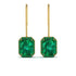 Halo Emerald Cut Emerald Earrings - Izabella No. 19 image 1