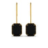 Halo Emerald Cut Black Diamond Earrings - Izabella No. 37 image 1