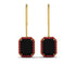 Halo Emerald Cut Black Diamond Earrings - Izabella No. 52 image 1
