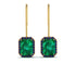 Halo Emerald Cut Emerald Earrings - Izabella No. 64 image 1