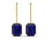 Halo Emerald Cut Sapphire Earrings - Izabella No. 73 image 1