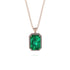 Halo Emerald Cut Emerald Necklace - Izabella No. 5 image 1