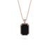 Halo Emerald Cut Black Diamond Necklace - Izabella No. 8 image 1