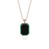 Halo Emerald Cut Black Diamond Necklace - Izabella No. 23 image 1