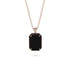 Halo Emerald Cut Black Diamond Necklace - Izabella No. 38 image 1