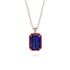 Halo Emerald Cut Sapphire Necklace - Izabella No. 59 image 1