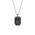 Halo Emerald Cut Black Diamond Necklace - Izabella No. 39 image 1