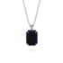 Halo Emerald Cut Black Diamond Necklace - Izabella No. 69 image 1
