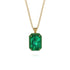 Halo Emerald Cut Emerald Necklace - Izabella No. 19 image 1