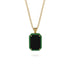 Halo Emerald Cut Black Diamond Necklace - Izabella No. 22 image 1