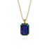 Halo Emerald Cut Sapphire Necklace - Izabella No. 28 image 1