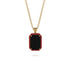 Halo Emerald Cut Black Diamond Necklace - Izabella No. 52 image 1