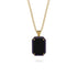 Halo Emerald Cut Black Diamond Necklace - Izabella No. 67 image 1