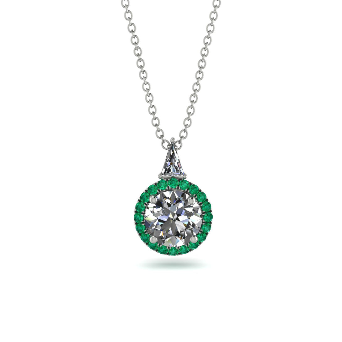 Hidden Halo Diamond Necklace - Joanna No. 18