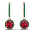 Hidden Halo Ruby Hoop Earrings - Catalina No. 26 image 10