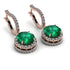 Hidden Halo Emerald Hoop Earrings - Catalina No. 5 image 1