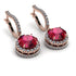 Hidden Halo Ruby Hoop Earrings - Catalina No. 11 image 1