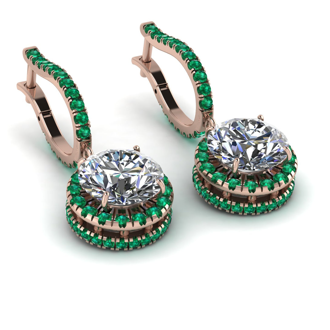 Hidden Halo Diamond Hoop Earrings - Catalina No. 17
