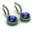 Hidden Halo Sapphire Hoop Earrings - Catalina No. 29 image 1