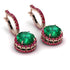 Hidden Halo Emerald Hoop Earrings - Catalina No. 50 image 1
