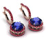 Hidden Halo Sapphire Hoop Earrings - Catalina No. 59 image 1
