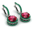 Hidden Halo Ruby Hoop Earrings - Catalina No. 27 image 1