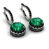 Hidden Halo Emerald Hoop Earrings - Catalina No. 36 image 1