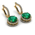 Hidden Halo Emerald Hoop Earrings - Catalina No. 4 image 1
