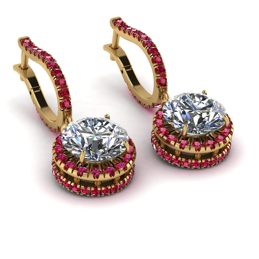 Hidden Halo Diamond Hoop Earrings - Catalina No. 46