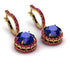 Hidden Halo Sapphire Hoop Earrings - Catalina No. 58 image 1