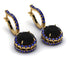 Hidden Halo Black Diamond Hoop Earrings - Catalina No. 67 image 1