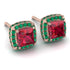 Hidden Halo Princess Ruby Earrings - Georgia No. 26 image 1