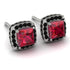 Hidden Halo Princess Ruby Earrings - Georgia No. 42 image 1