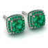 Hidden Halo Princess Emerald Earrings - Georgia No. 21 image 1