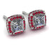 Hidden Halo Princess Diamond Earrings - Georgia No. 48 image 1