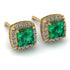 Hidden Halo Princess Emerald Earrings - Georgia No. 4 image 1