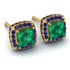 Hidden Halo Princess Emerald Earrings - Georgia No. 64 image 1