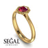 Solitaire Minimalist Ruby Ring - Eden No. 10 image 6