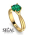 Solitaire Twist Shank Emerald Ring - Eleanor No. 4 image 6
