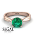 Solitaire Twist Shank Emerald Ring - Eleanor No. 5 image 2