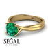 Solitaire Twist Shank Emerald Ring - Eleanor No. 4 image 3