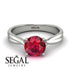 Solitaire Twist Shank Ruby Ring - Eleanor No. 12 image 2