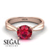 Solitaire Twist Shank Ruby Ring - Eleanor No. 11 image 2