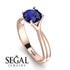 Solitaire Twist Shank Sapphire Ring - Eleanor No. 14 image 6